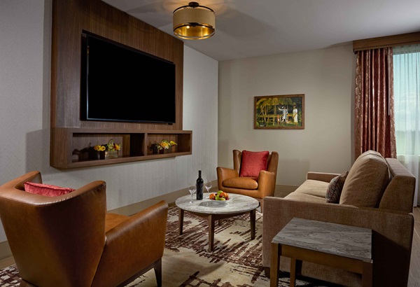 Seminole Suite living area with couch and chairs
