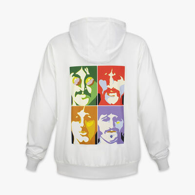 The Beatles Portrait UPF Hoodie in White