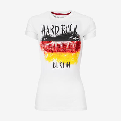 Women's Sequin Guitar Flag Tee
